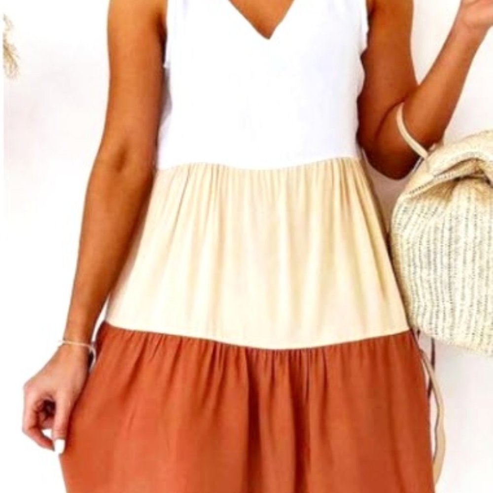 Cute tank colorblock dress